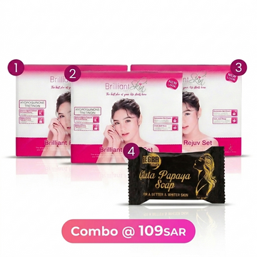 Brilliant Rejuv Set & Negra Gluta Pappaya Soap- COMBO