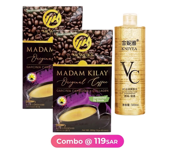 MADAM KILAY GARCINIA CAMBOGIA COLLAGEN COFFEE & KNIYEA VC TONER - 3 PIECE COMBO