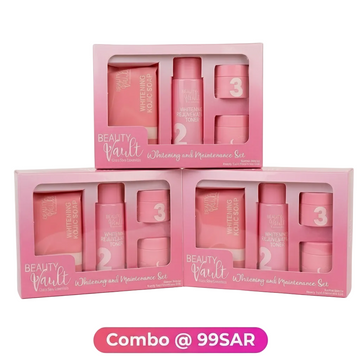BEAUTY VAULT WHITENING AND MAINTENANCE SET PINK - 3 PIECE COMBO