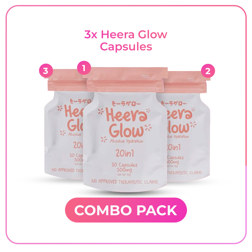 Heera Glow 20 in 1 Absolute Hydration Glutathione Collagen Capsules Combo Pack