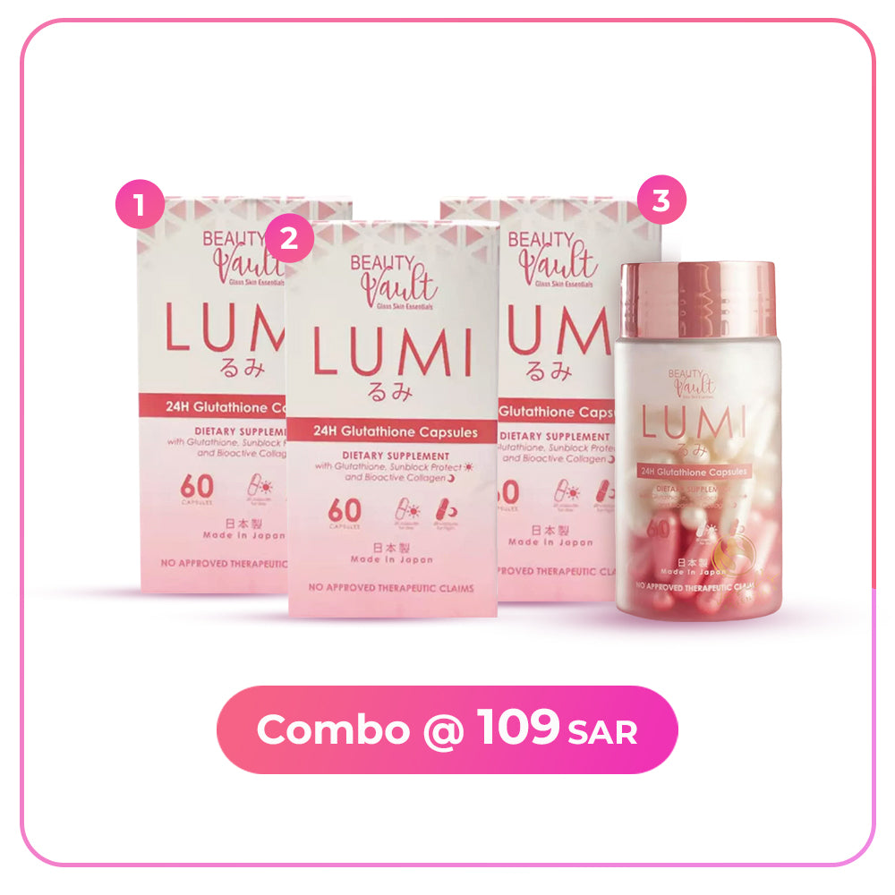 Beauty Vault Lumi Glutathione Capsule Combo